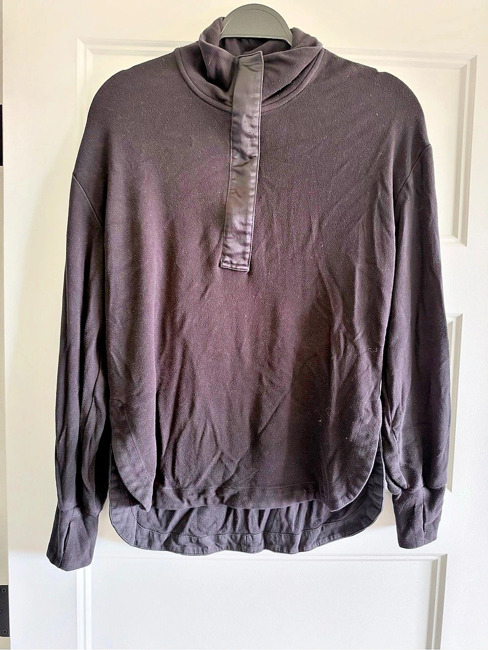 Varley Vine Pullover Black Funnel Neck Tunic